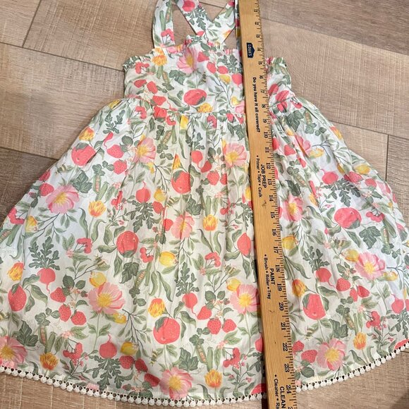 SIGRID OLSEN GIRLS STRAWBERRY FLORAL DRESS SIZE 6 NEW - Picture 4 of 10